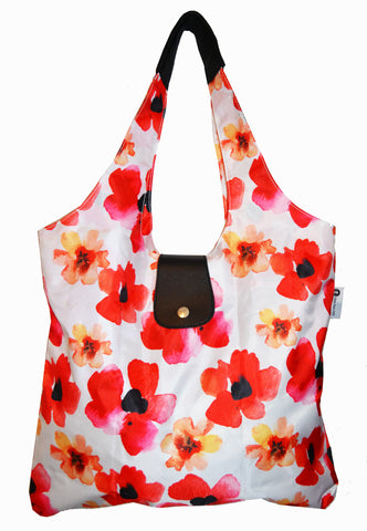 Malibu Tote - Red Poppies